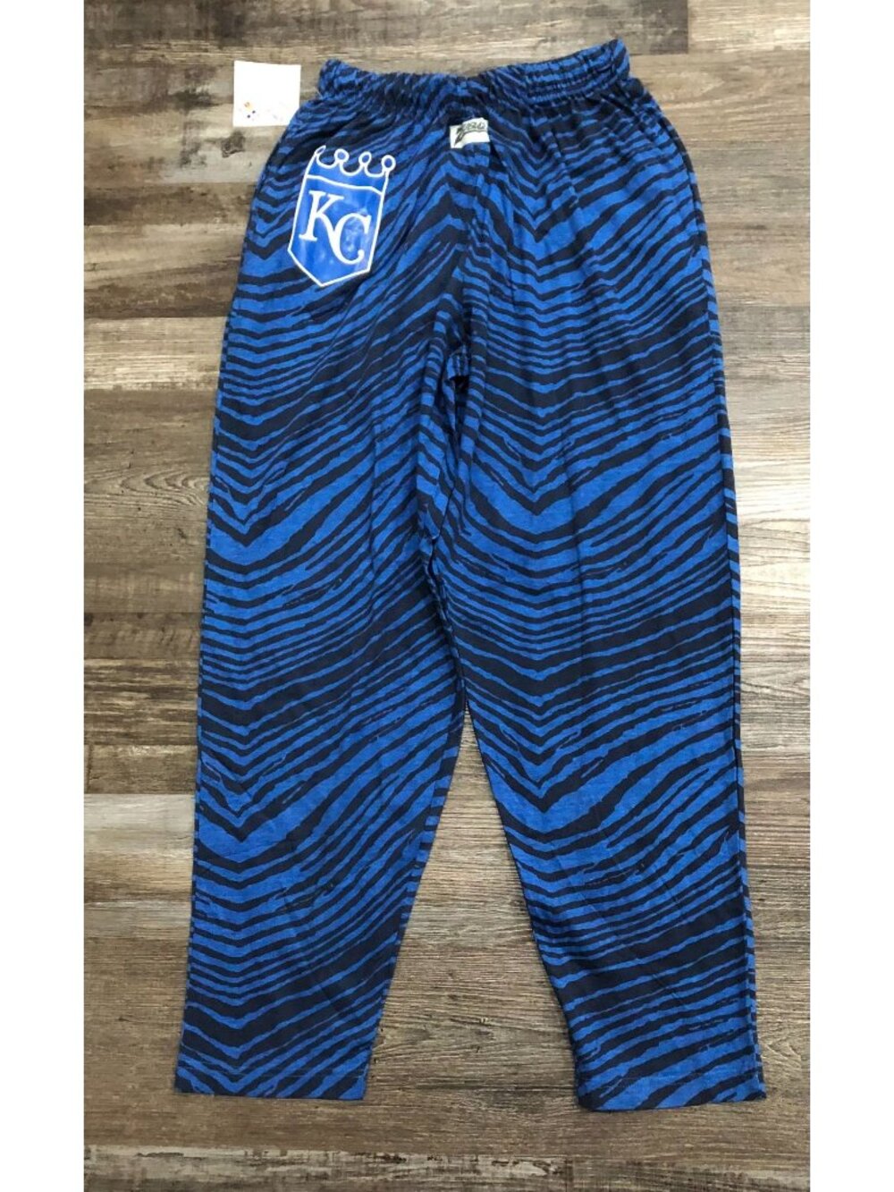 Zubaz Mens MLB Baseball Kansas City Royals Zebra Print Pants Size Small NEW